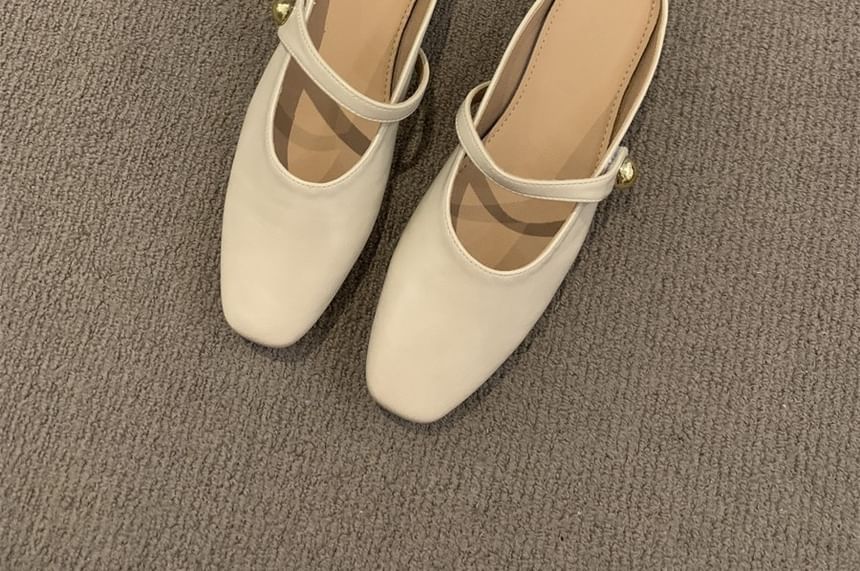 Faux Jane Leather Mary Mules