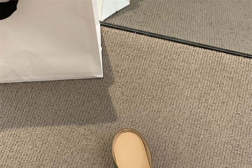 Faux Jane Leather Mary Mules