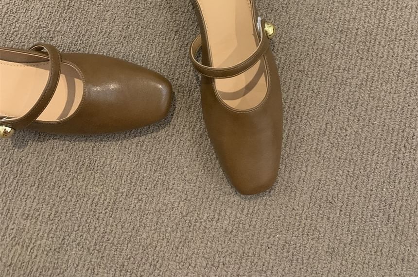 Faux Jane Leather Mary Mules