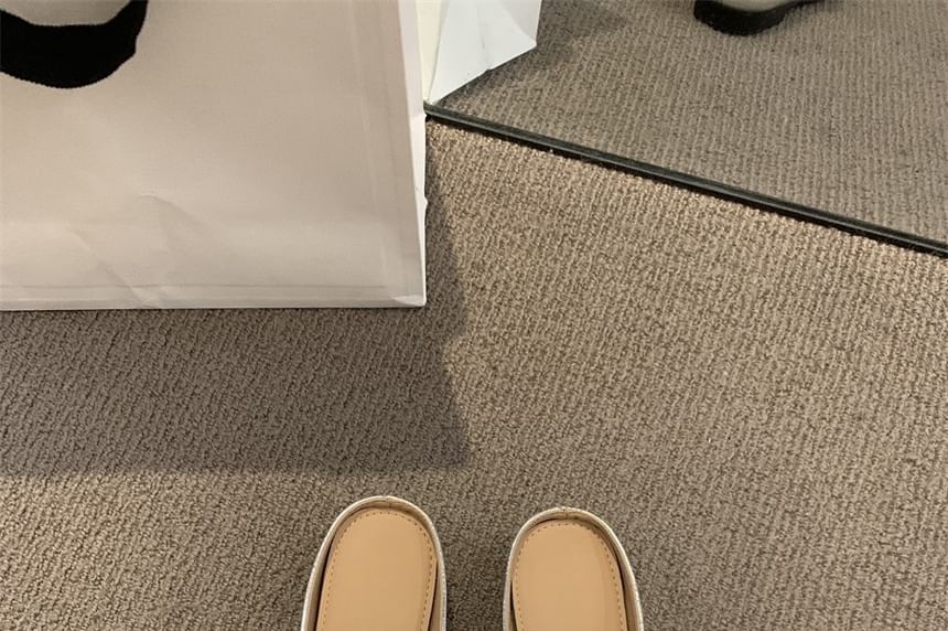 Faux Jane Leather Mary Mules