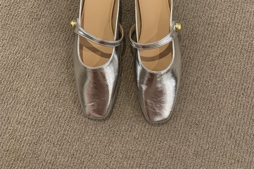 Faux Jane Leather Mary Mules