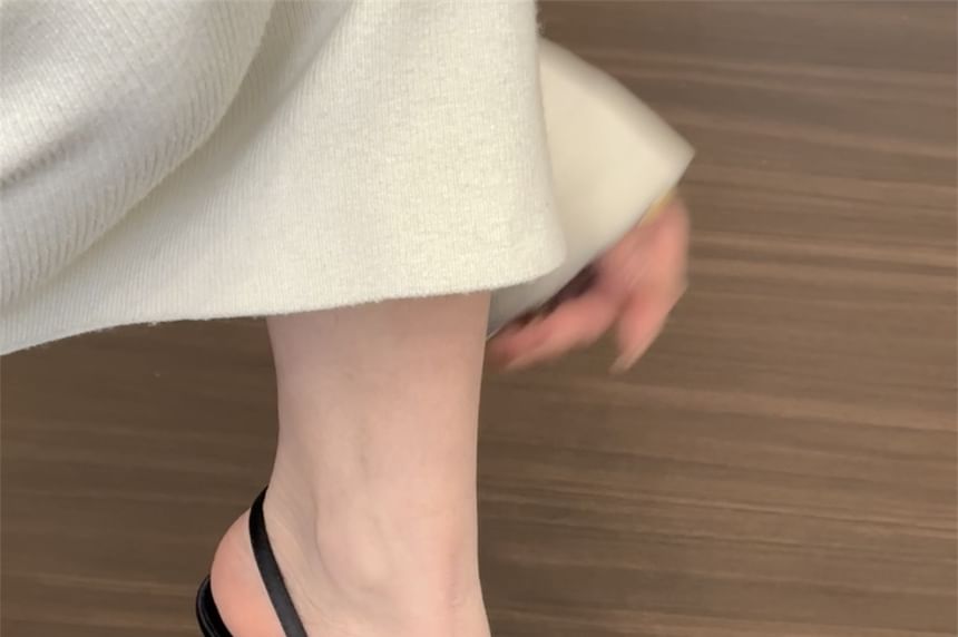 Slingback Twist Mules Pointed Toe Heel High