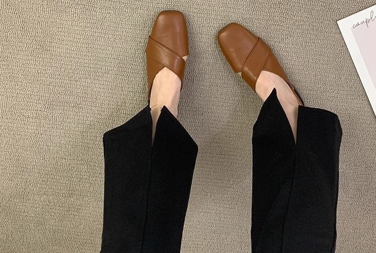 Criss Mules Cross Toe Square