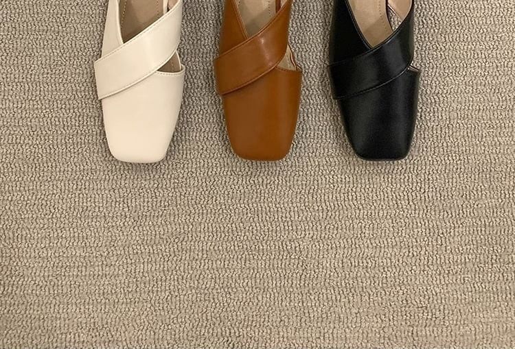 Criss Mules Cross Toe Square
