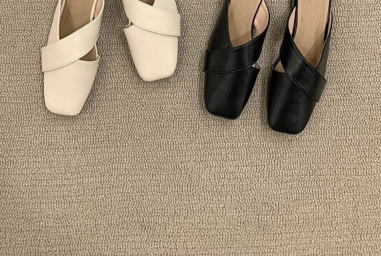 Criss Mules Cross Toe Square