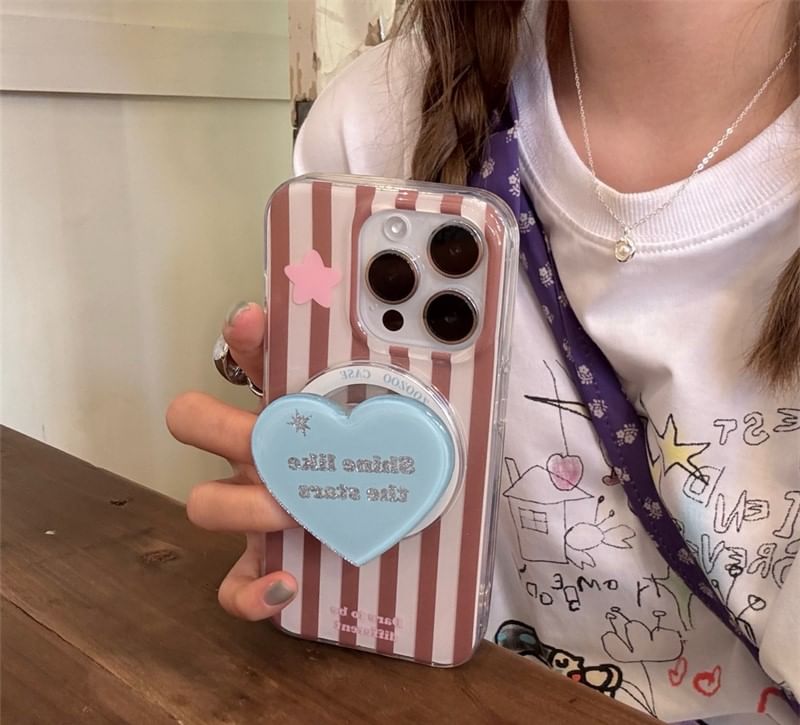 (Compatible Case Striped Magnetic Phone Star with MagSafe)