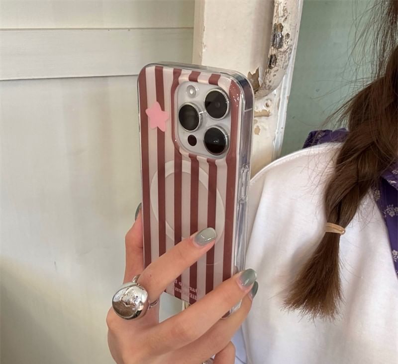(Compatible Case Striped Magnetic Phone Star with MagSafe)