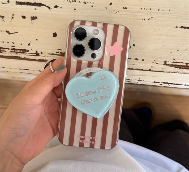 (Compatible Case Striped Magnetic Phone Star with MagSafe)
