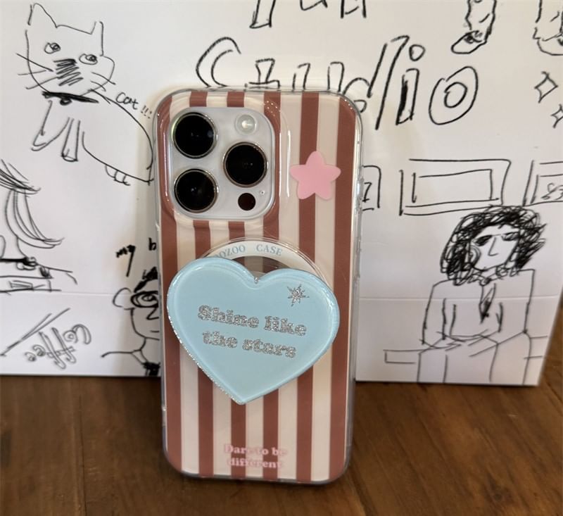 (Compatible Case Striped Magnetic Phone Star with MagSafe)