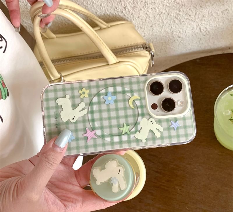 Rabbit Phone Case Plaid
