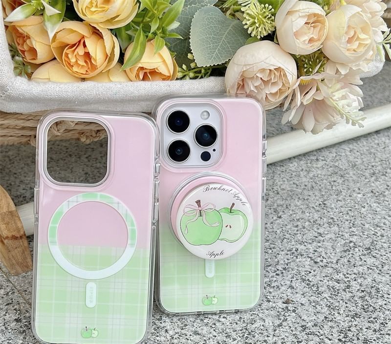 Plaid (Compatible Magnetic with Phone Apple MagSafe) Case
