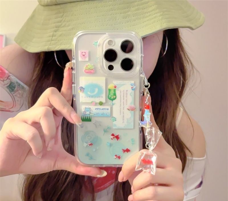 Case Set Charm / Goldfish Phone
