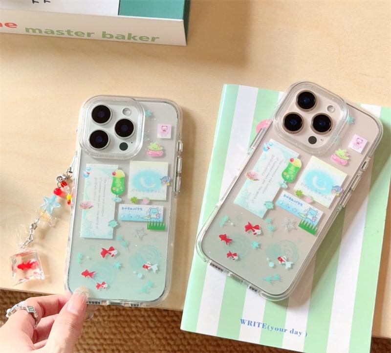 Case Set Charm / Goldfish Phone