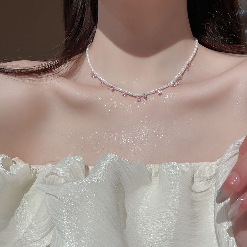 Stud / Earring Layered Pearl Necklace Butterfly Faux