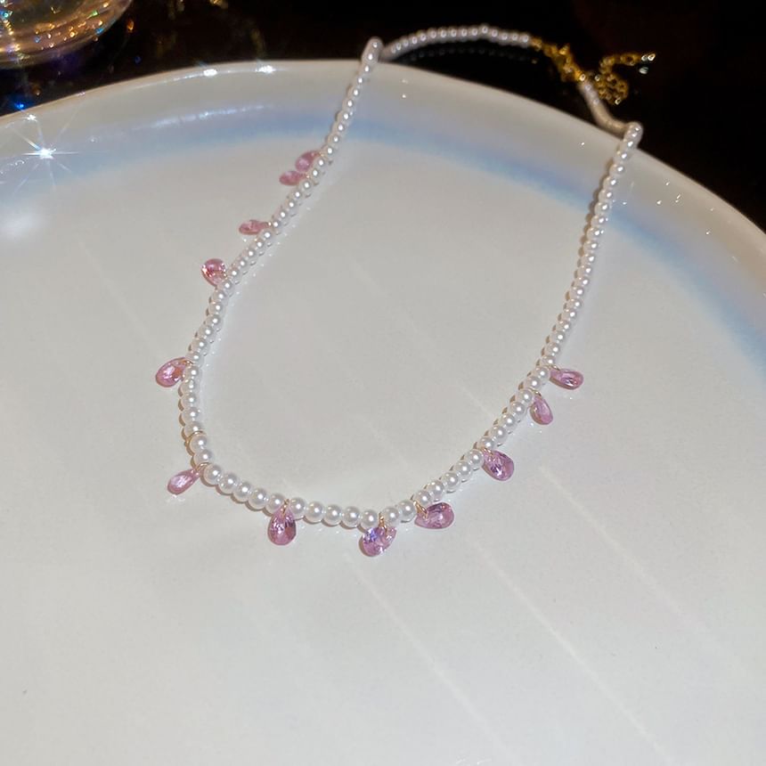 Stud / Earring Layered Pearl Necklace Butterfly Faux