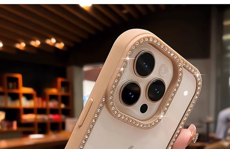 iPhone Transparent Case Rhinestone