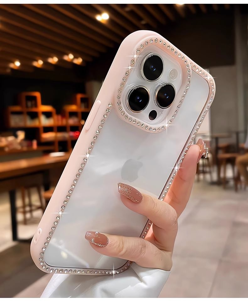 iPhone Transparent Case Rhinestone