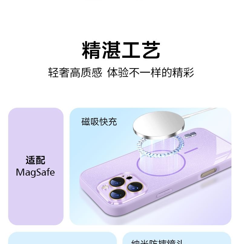 Magnetic with Case Glitter MagSafe) (Compatible iPhone