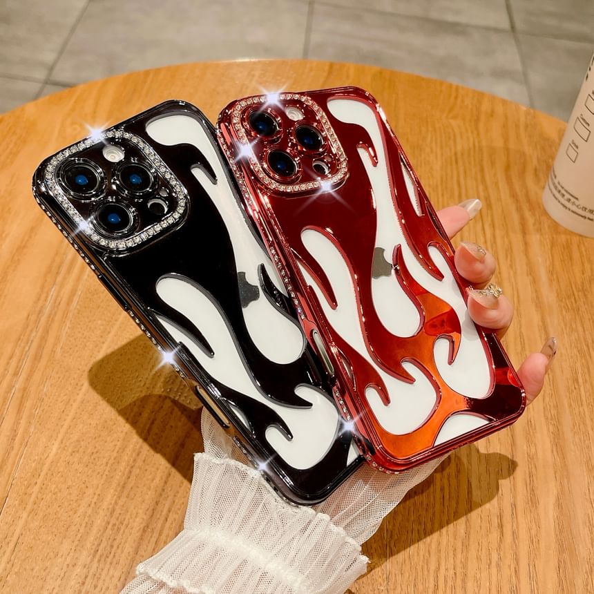 Case Flame Rhinestone iPhone