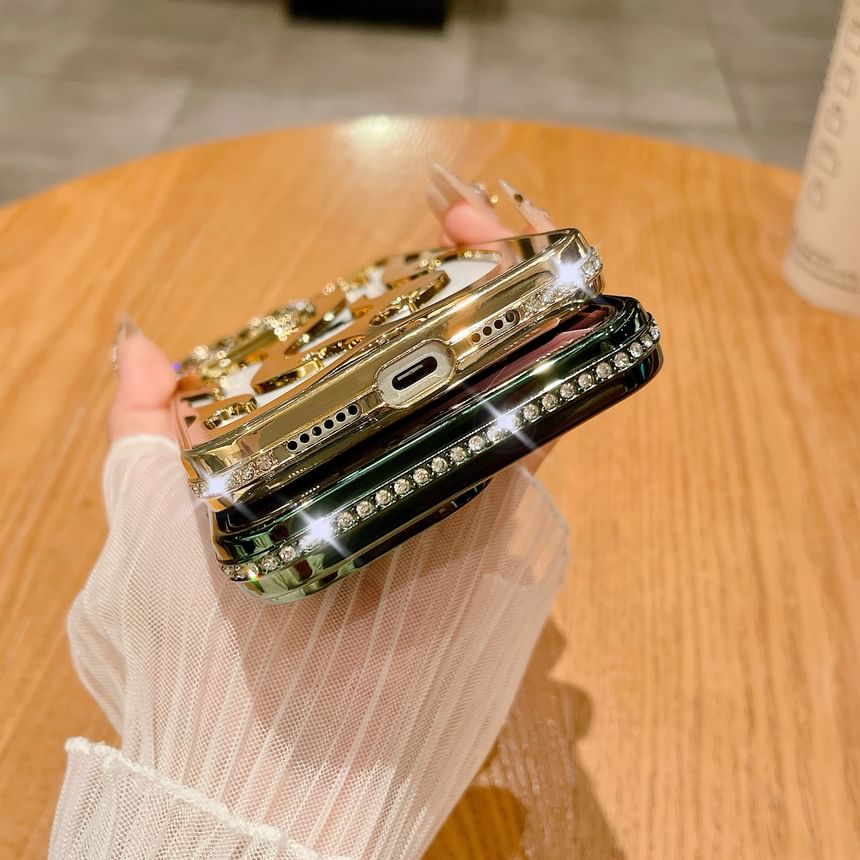 Case Flame Rhinestone iPhone