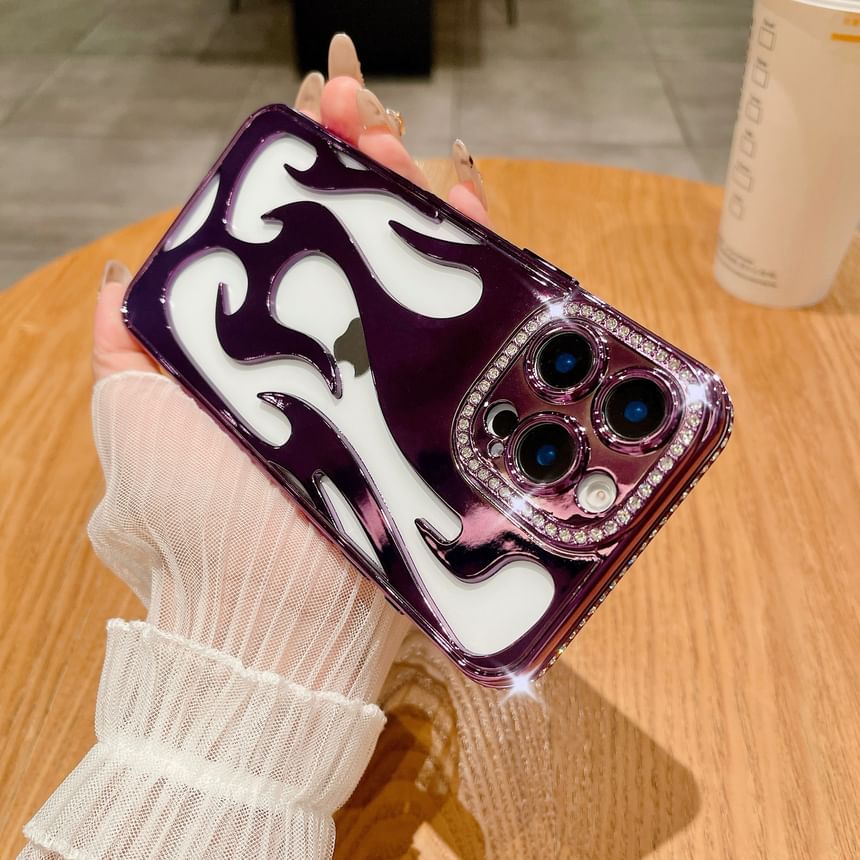 Case Flame Rhinestone iPhone