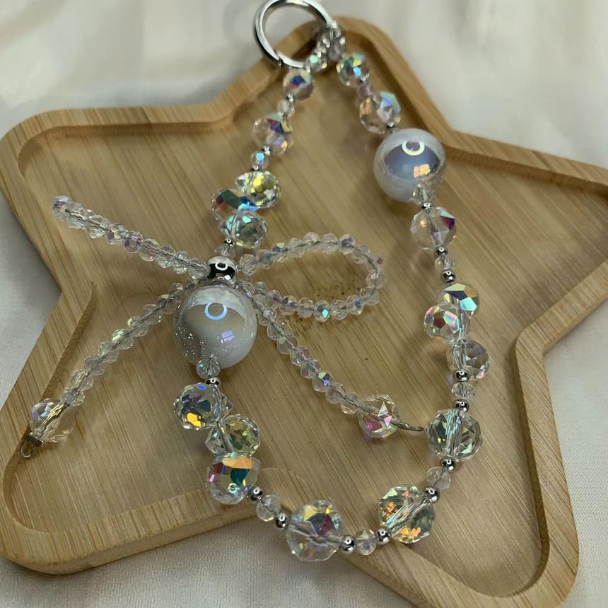 Phone Crystal Wrist Faux Beaded Bow Strap