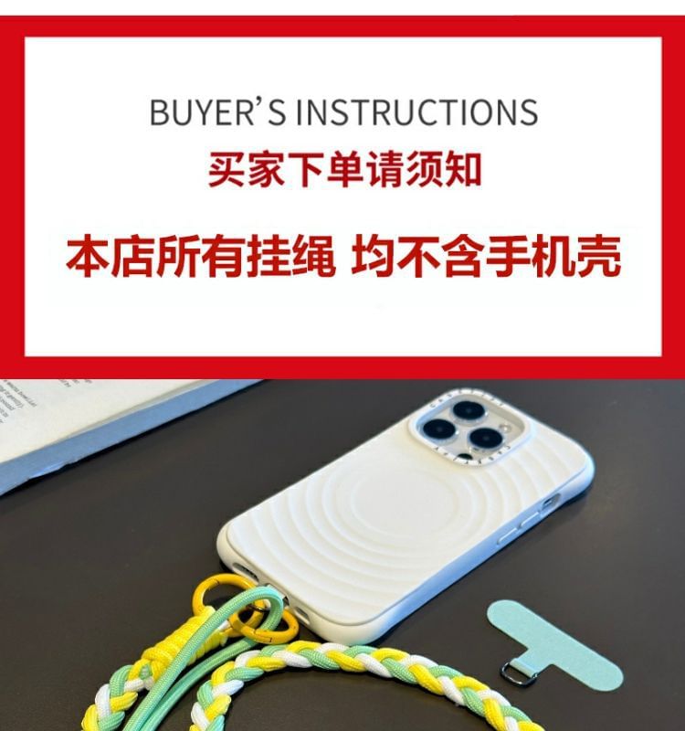 with Pad Phone Braided Lanyard Strap