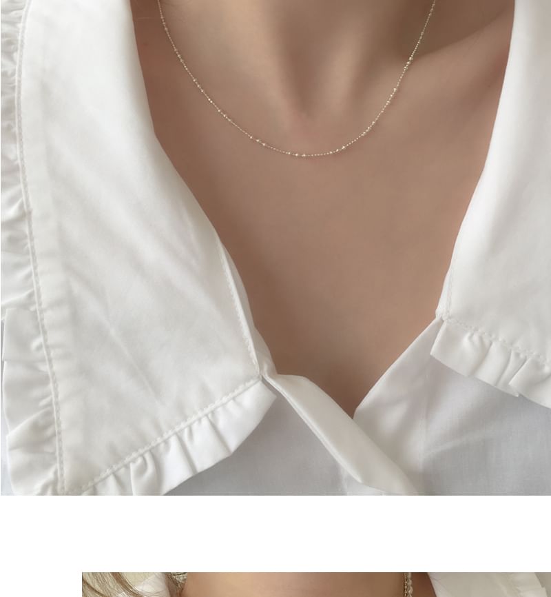 Silver 925 Necklace Dainty Sterling