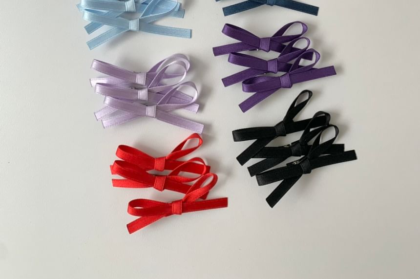 Plain Hair Clip Set of Bow 3: