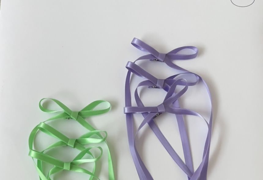 Set 3: Bow of Hair Clip Plain