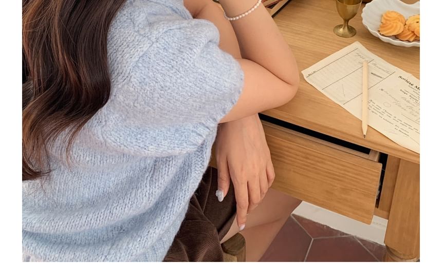 Elastic Bow Silver 925 Sterling Ring Beaded