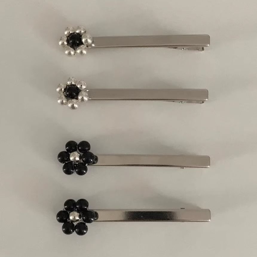 Hair Beaded Clip of Flower 2: Set