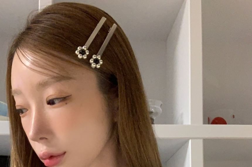 Hair Beaded Clip of Flower 2: Set