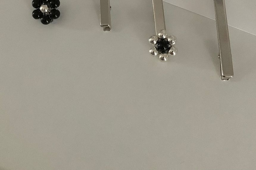 Hair Beaded Clip of Flower 2: Set