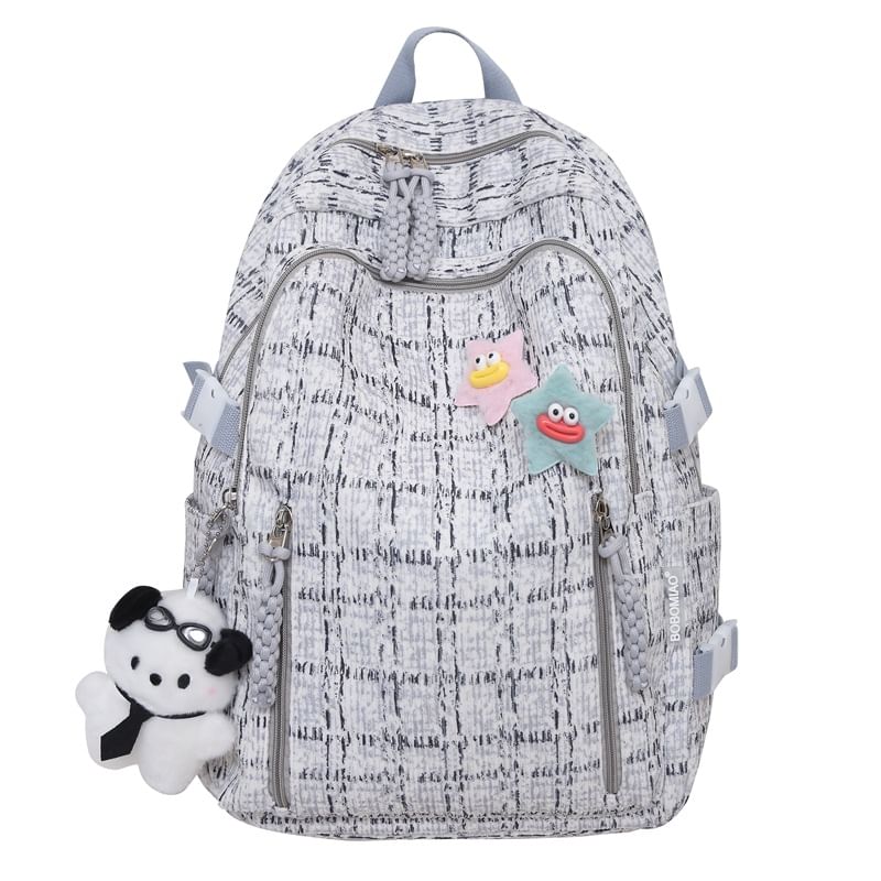 Plaid Zip Backpack