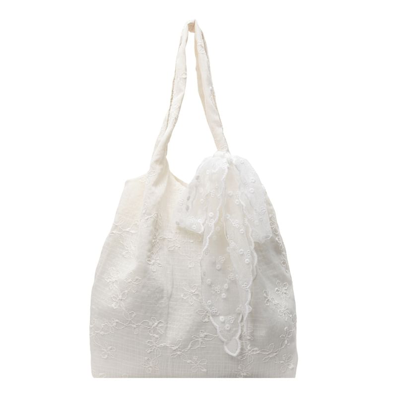 Bag Embroidered Floral Tote