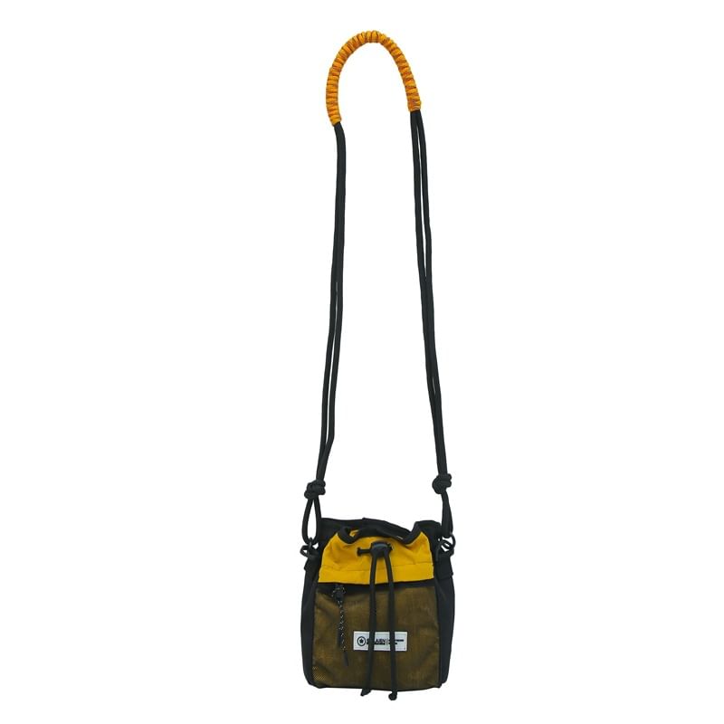 Color Block Crossbody Drawstring Bag