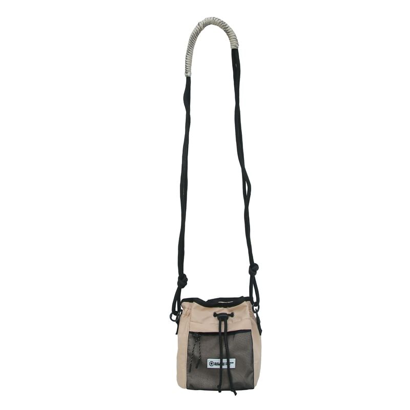 Color Block Crossbody Drawstring Bag