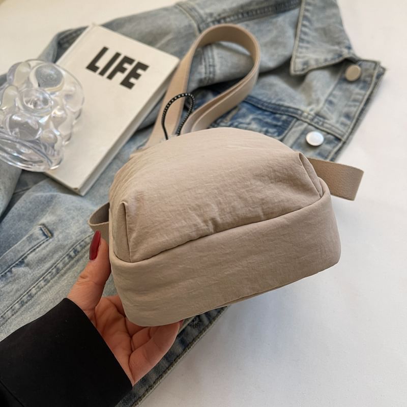 Crossbody Plain Drawstring Bag