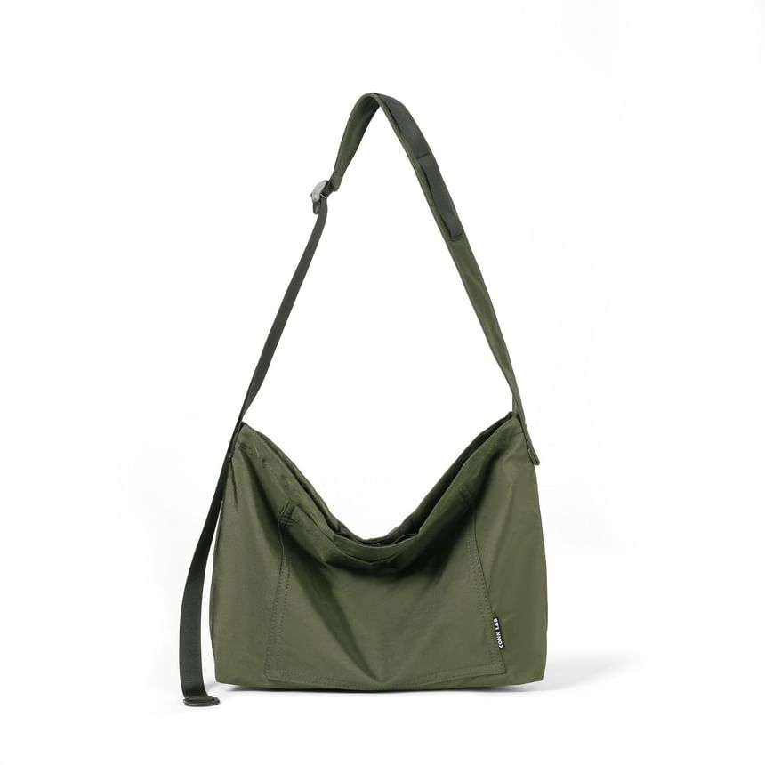 Zip Messenger Bag Lightweight Plain