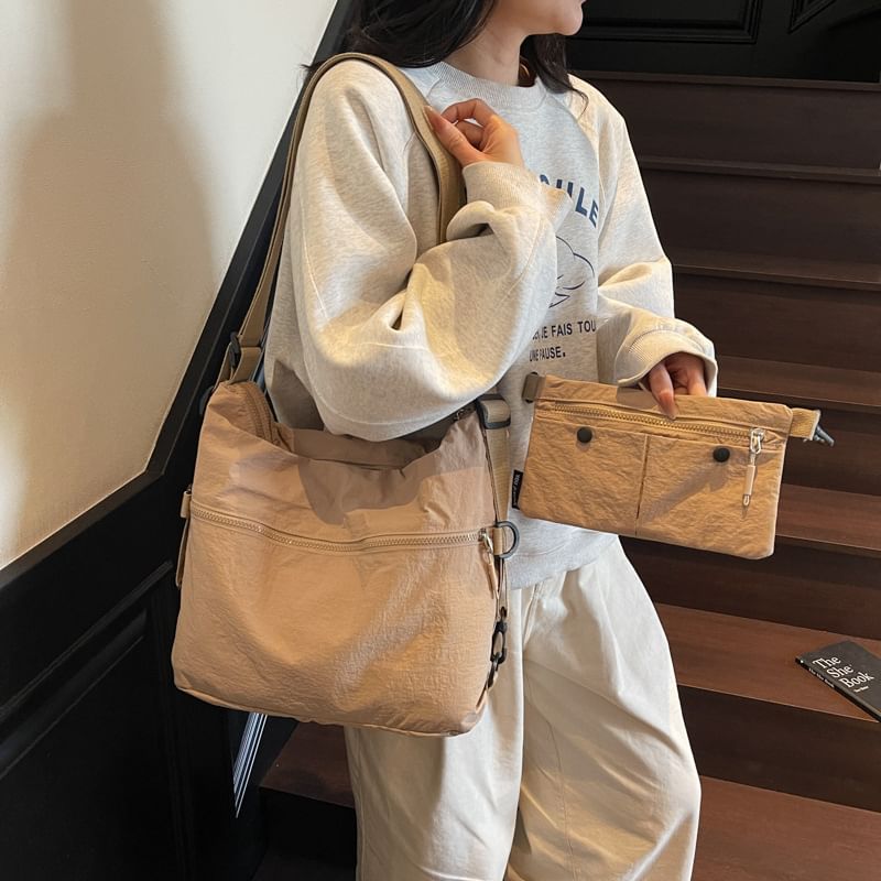 Zip Crossbody Plain Bag