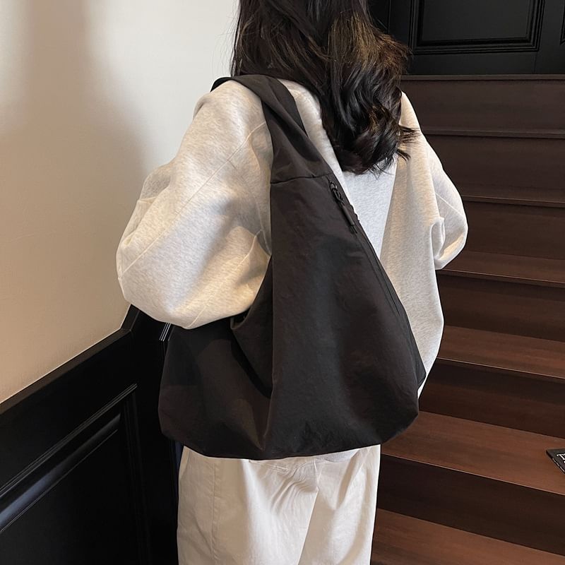 Shoulder Bag Zip Plain