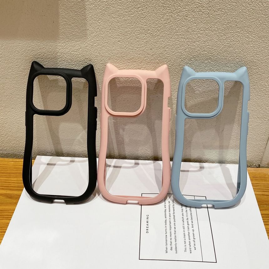 Phone Ear Cat Transparent Case