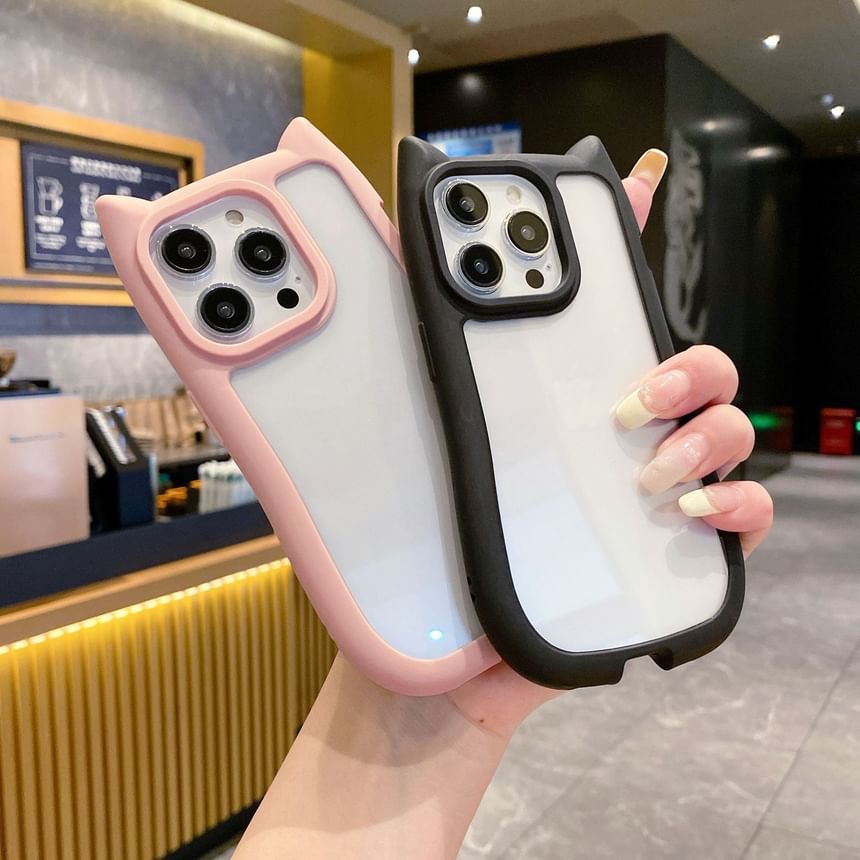 Phone Ear Cat Transparent Case