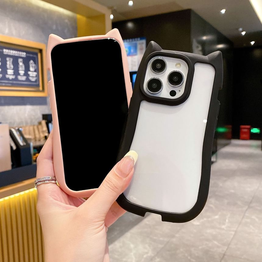 Phone Ear Cat Transparent Case