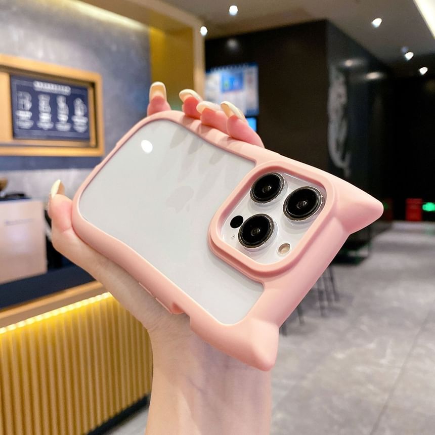 Phone Ear Cat Transparent Case