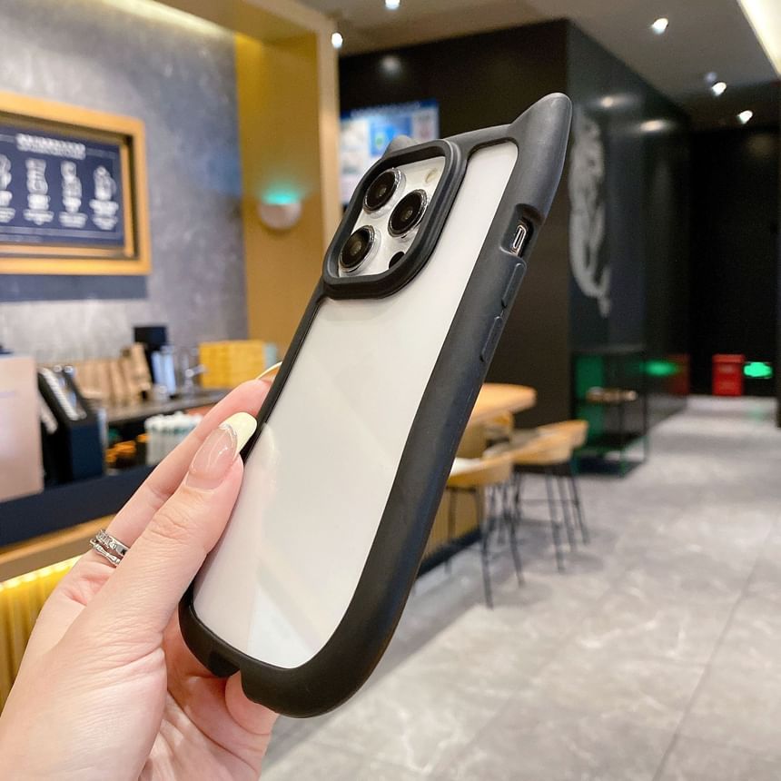 Phone Ear Cat Transparent Case