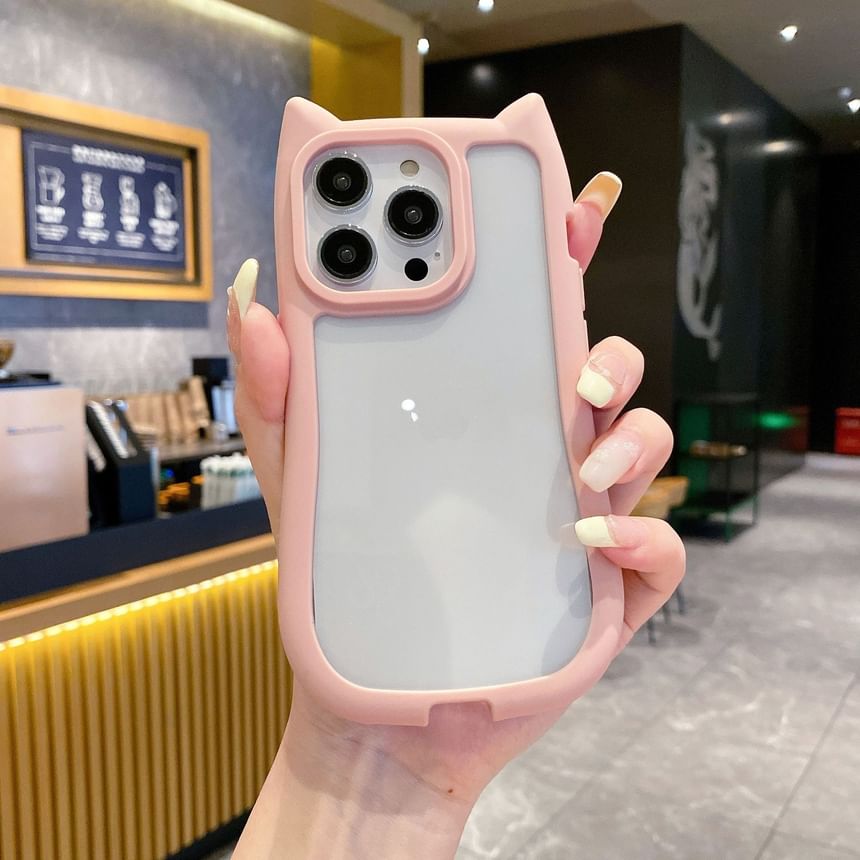 Phone Ear Cat Transparent Case