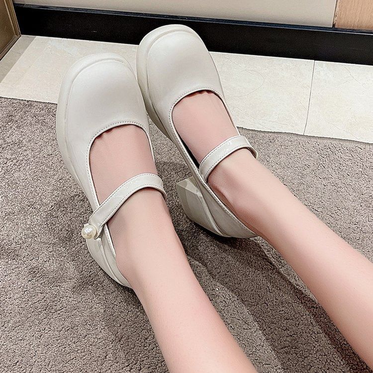 Heel Platform Pumps Jane Block Mary