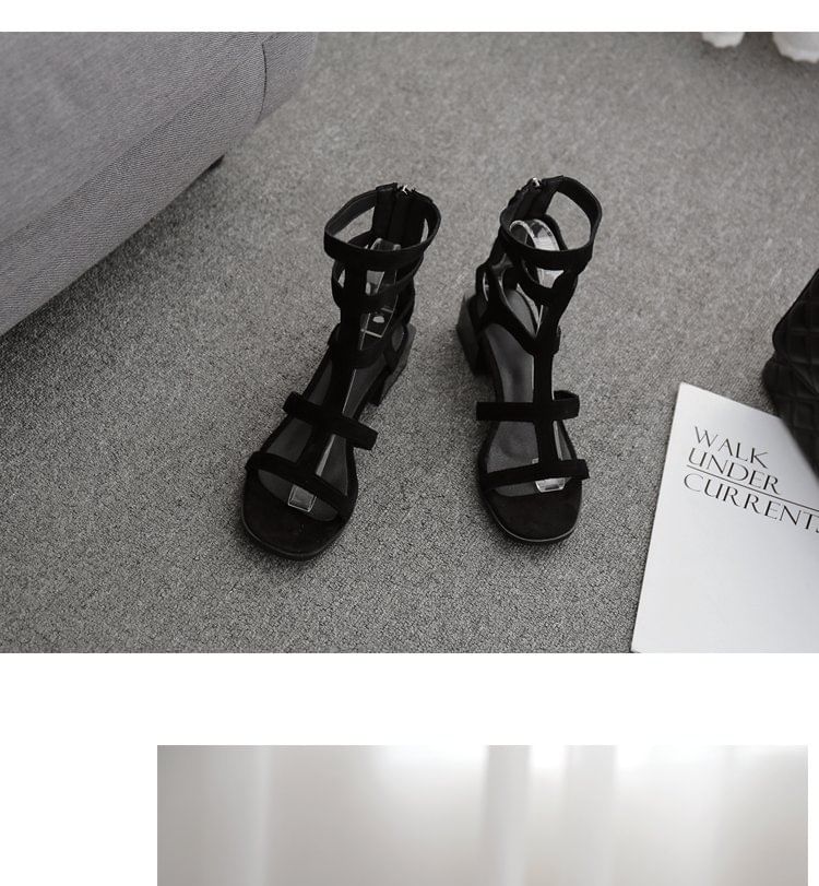 Faux Gladiator Sandals Suede